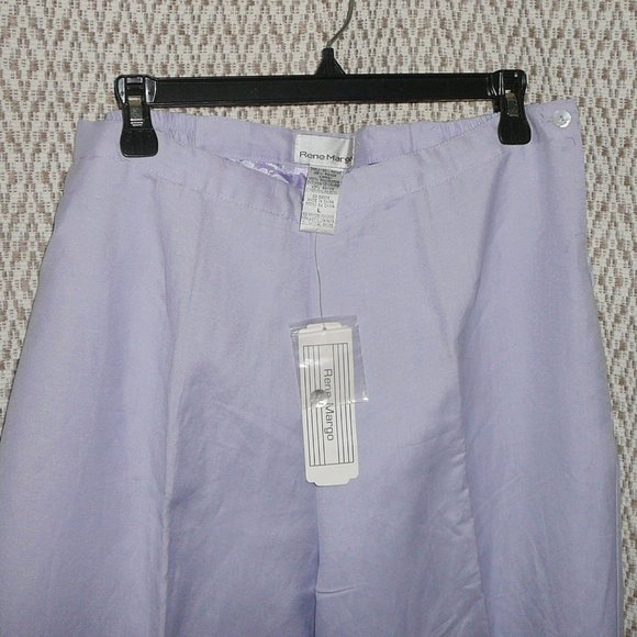 Capri Crop Pants Fully Lined Purple Size L NWT - Picture 2 of 12